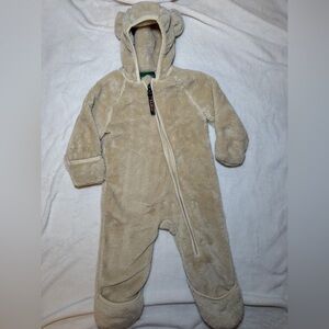 L.L. Bean Tan Fleece Kids Footie